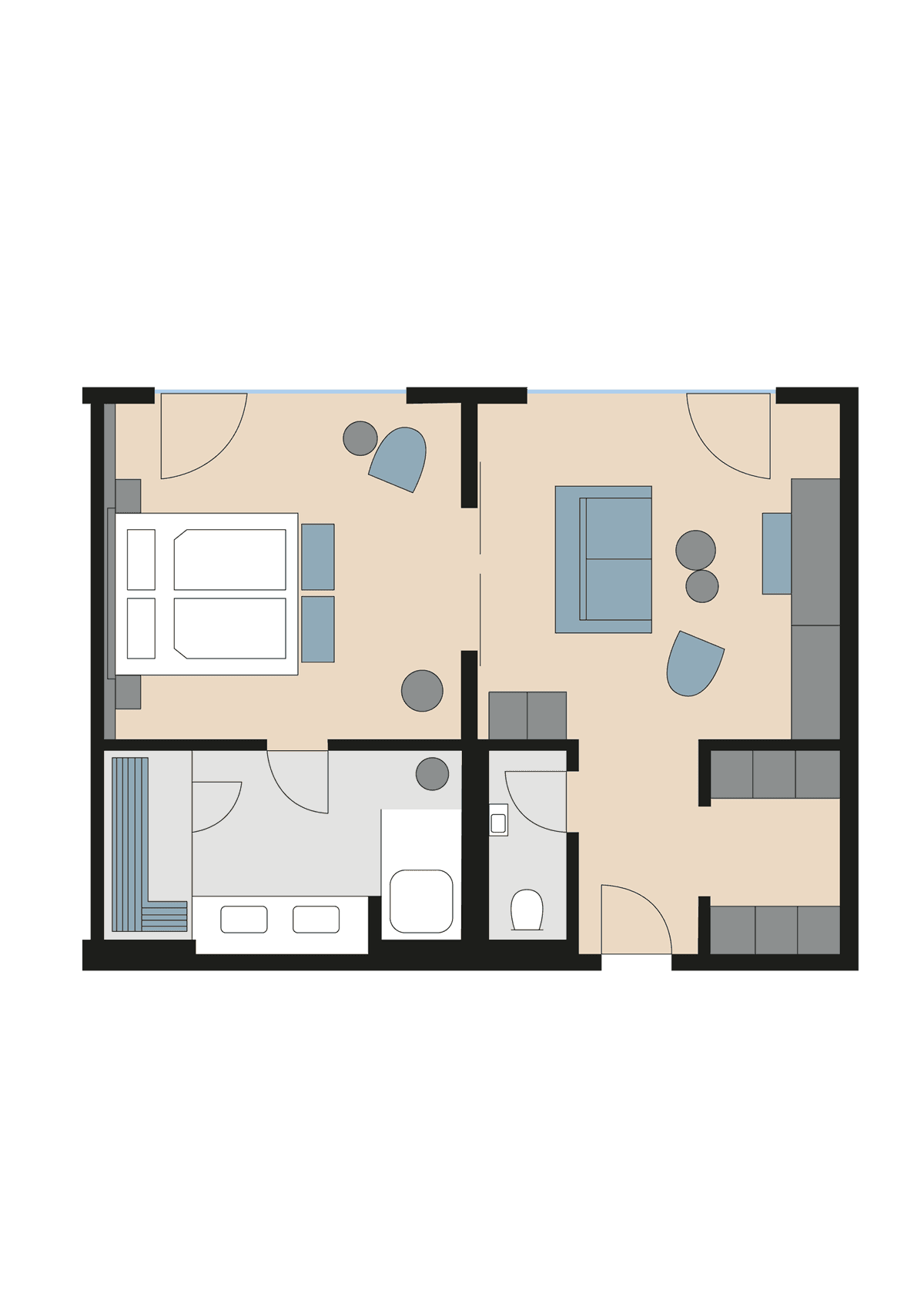 Grundriss Moderne Suite (Buhlbachsaue)